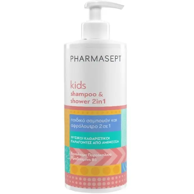 PHARMASEPT Kids 2in1 Shampoo & Shower Απαλό Παιδικό Σαμπουάν και Αφρόλουτρο 500ml