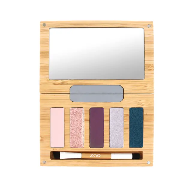 Zao Organic Bamboo Palette Night & Roses Palette - Παλέτα Βιολογικών Σκιών με 5 Αποχρώσεις