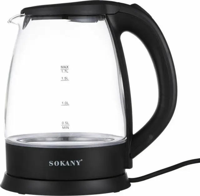 Sokany GK-322 Βραστήρας 1.7lt 2200W Μαύρος