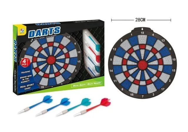 Σετ Βελάκια Darts Και Στόχος Με 4 Βελάκια (MKN796476) 2
