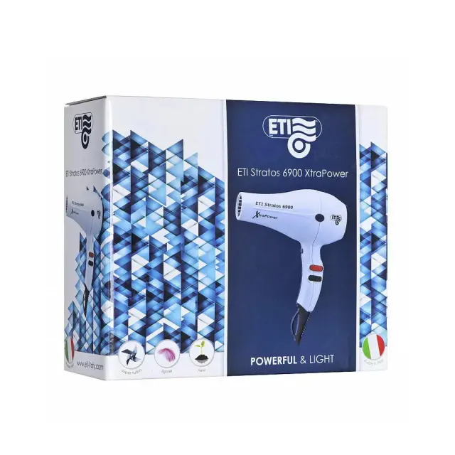 Eti Stratos 6900 Extra Power White Επαγγελματικό Πιστολάκι Μαλλιών 2500W 2