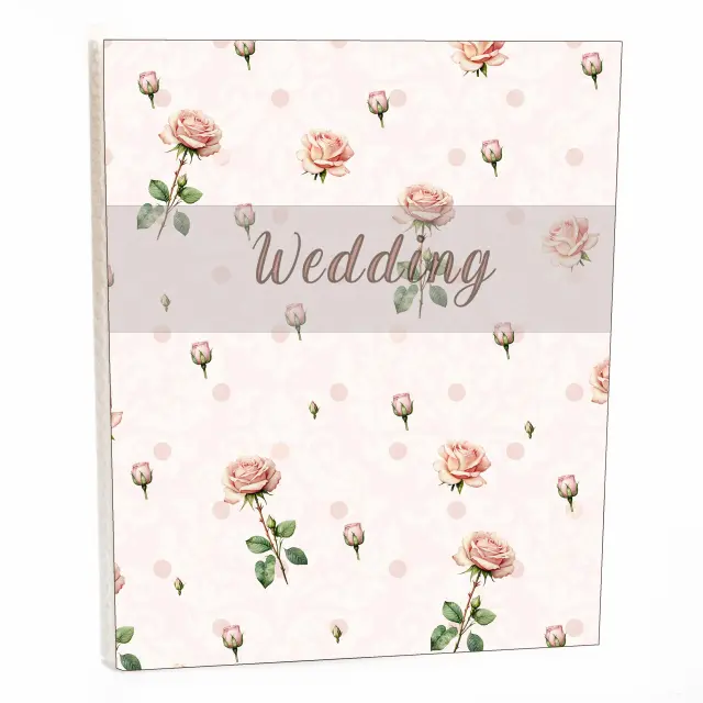 Άλμπουμ pocket με θήκες για 40 φωτογραφίες 15Χ21 wedding vintage rose