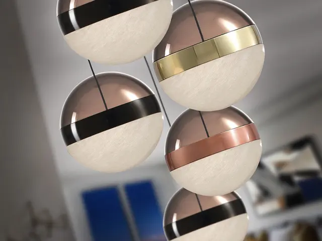 Orbes 276542 LAMP 5L Μαύρο με Χαλκό και Μπρούντζο Ρυθμιζόμενη Dimmable 36W LED Bronze Χάλκινο 2