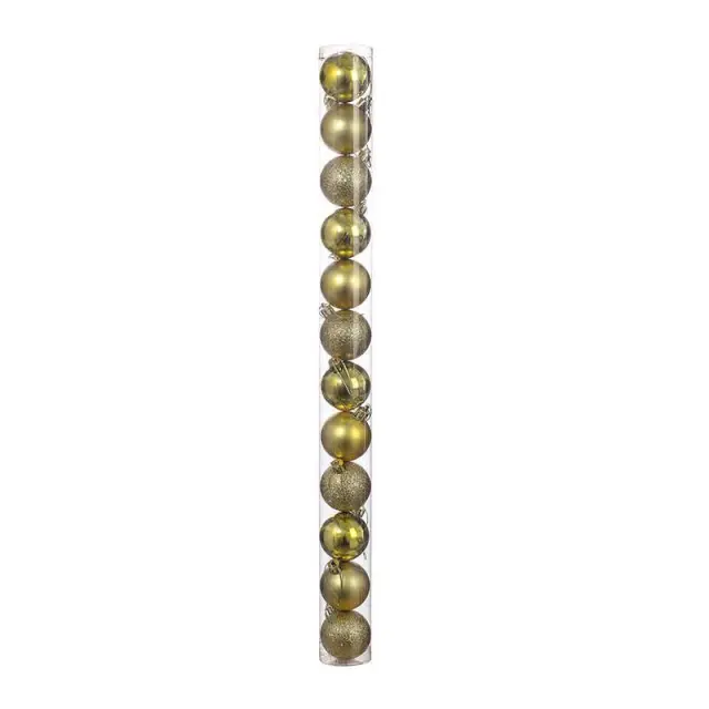 Σετ Χριστουγεννιάτικες μπάλες - 8cm - 12pcs - 326055 - Silver 2