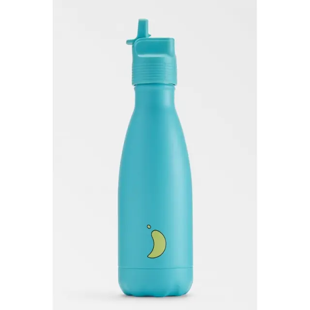 Μπουκάλι Θερμός Original Kids Chilly's με πτυσσόμενο καλαμάκι, χωρητικότητα 350ml και διατήρηση θερμοκρασίας 12h ζεστό / 24h κρύο - Aqua