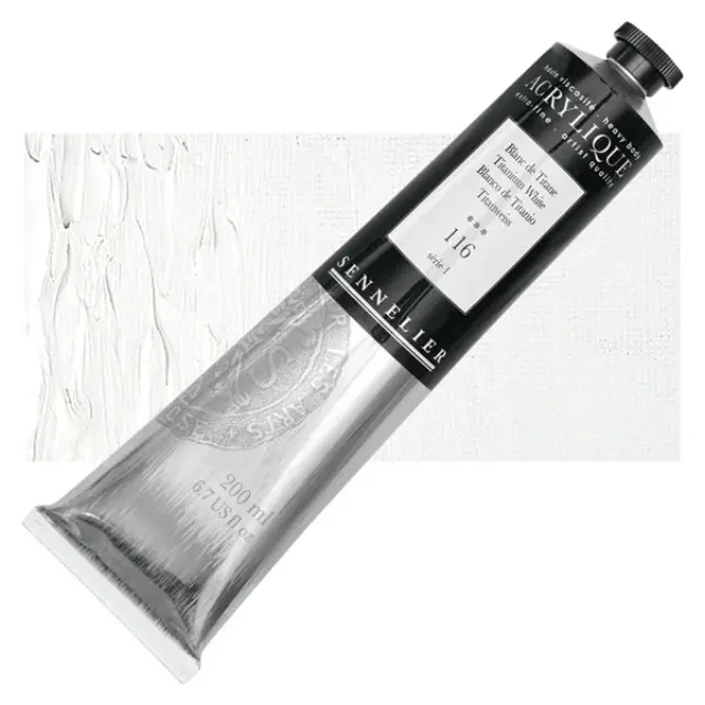 Ακρυλικό Sennelier Extra Fine - 116 Titanium White S1 - 200ml