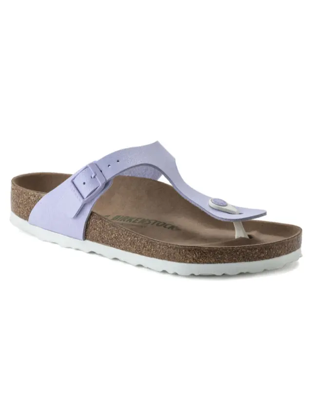 Birkenstock Σαγιονάρες Γυναικείο Birkibuck(ανθεκτικό υλικό της Birkenstock-επιτρέπει την επαφή με το νερό) Μωβ BIR/GIZEH VEGAN 1022596 LAVENDE 2