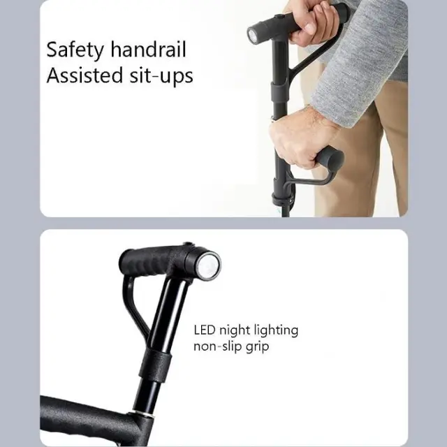 Μπαστούνι βάδισης με 2 λαβές και φακό - 832 - 221006 3
