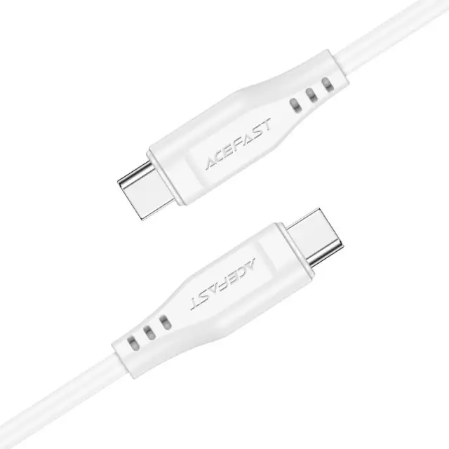Καλώδιο Acefast C3-03 USB-C σε USB-C 3A 60W Braided Λευκό 1.2m 3