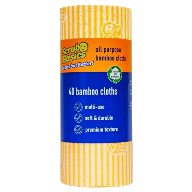 Scrub Daddy Basics All Purpose Bamboo Cloths – Ρολό 40 Τεμαχίων