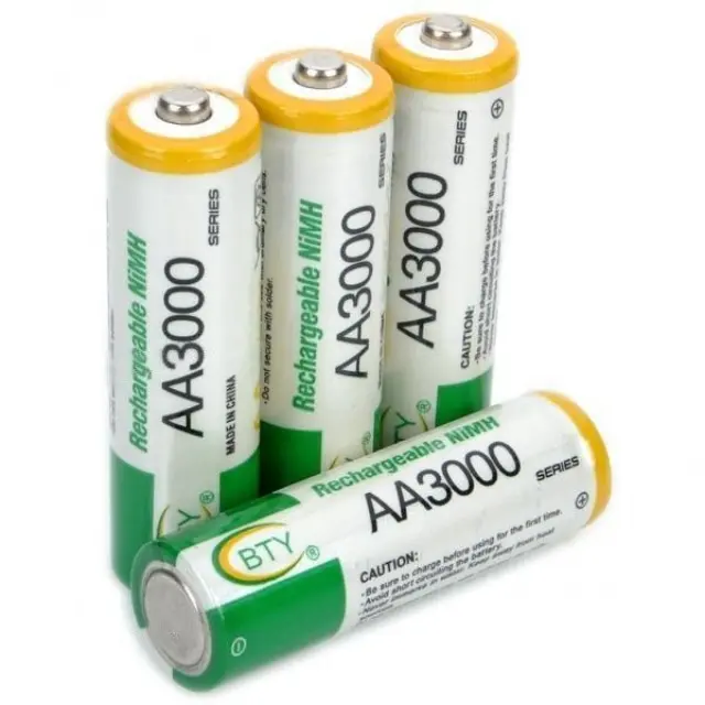 Επαναφορτιζόμενες μπαταρίες AA 3000mAh - ΣΕΤ 4 TEMAXIΩΝ - BTY