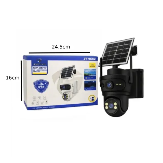Jortan Ηλιακή Κάμερα Ασφαλείας 4G PTZ IP66 με Full Color Νυχτερινή Όραση και Ανίχνευση Κίνησης JT-9682 - 4G Solar PTZ Security Camera IP66 with Full Color Night Vision and Motion Detection - TF236316 3