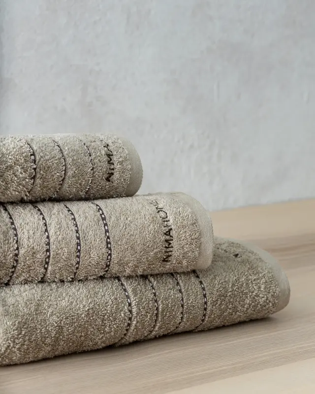 Nima Home Σετ Πετσέτες (30x50 + 50x90 + 70x140) - Razz Cloudy Beige