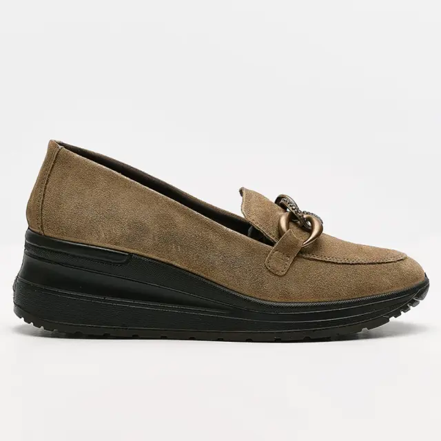 Imac Μοκασίνια-Loafers Γυναικείο δέρμα Nubuck Καφέ IMA/457640 FANGO