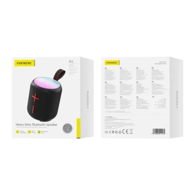 Φορητό Ηχείο Bluetooth Foneng M3 Deep Bass BT 5.4 2400mAh 10W Μαύρο N70782