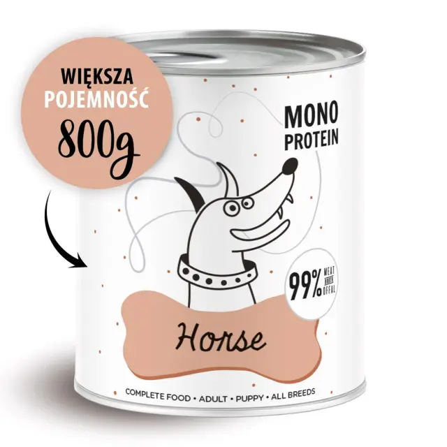 PAKA ZWIERZAKA Pepe Horse - wet dog food - 800g