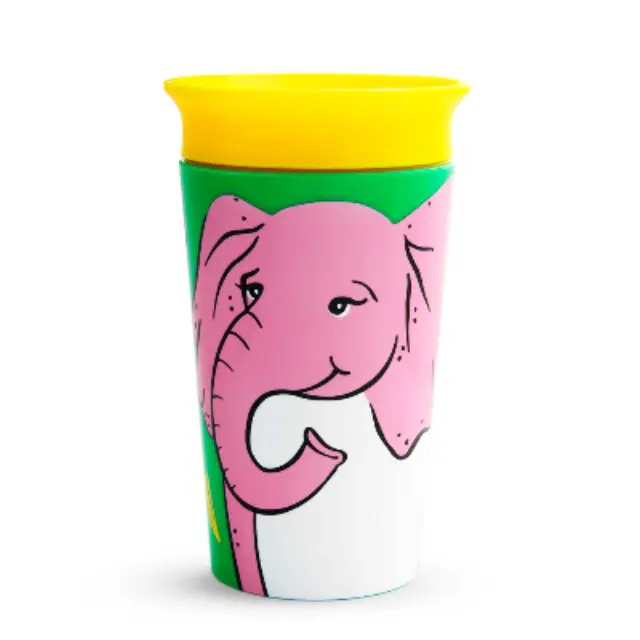 MUNCHKIN MIRACLE 360° DECO SIPPY CUP ΕΚΠΑΙΔΕΥΤΙΚΟ ΠΟΤΗΡΑΚΙ ΠΟΥ ΔΕΝ ΣΤΑΖΕΙ ELEPHANT 266ML (12M+)