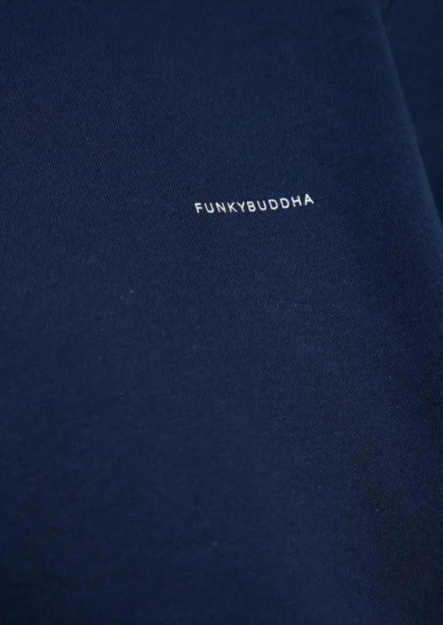 FunkyBuddha ανδρική μονόχρωμη φούτερ μπλούζα FBM014-003-06-5 2