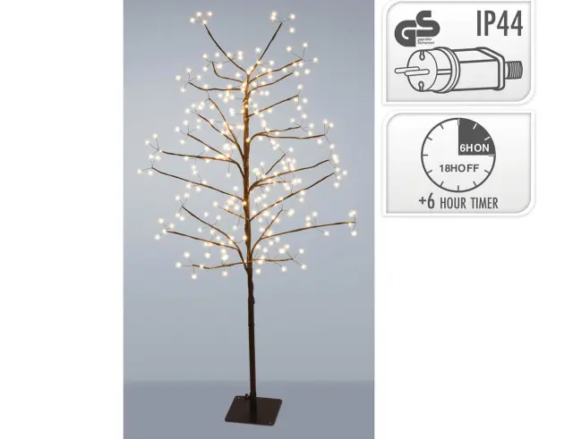 Διακοσμητικό δέντρο με 240 φωτάκια LED και ύψος 120cm - Θερμό Λευκό AX5306320 2