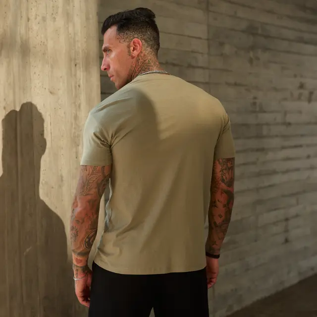 T-shirt Noshame® Μπεζ με patch triangle - 142558 - XXL 2