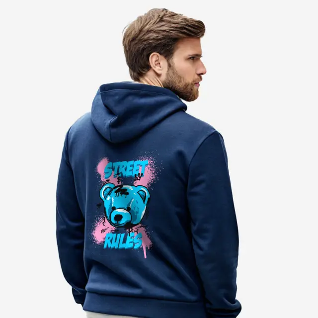 Φούτερ Noshame® Navy με τύπωμα - 3025074 - XXL