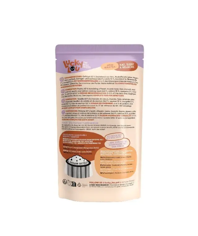Lucky Lou LifeStage Adult Πουλερικά & Σολομός (με Κολοκυθάκι) 125gr 3