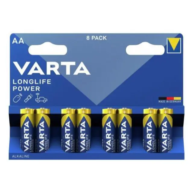 Μπαταρία Alkaline Varta Longlife Power AA LR06 Plastic Free (8 τεμ.) N68743