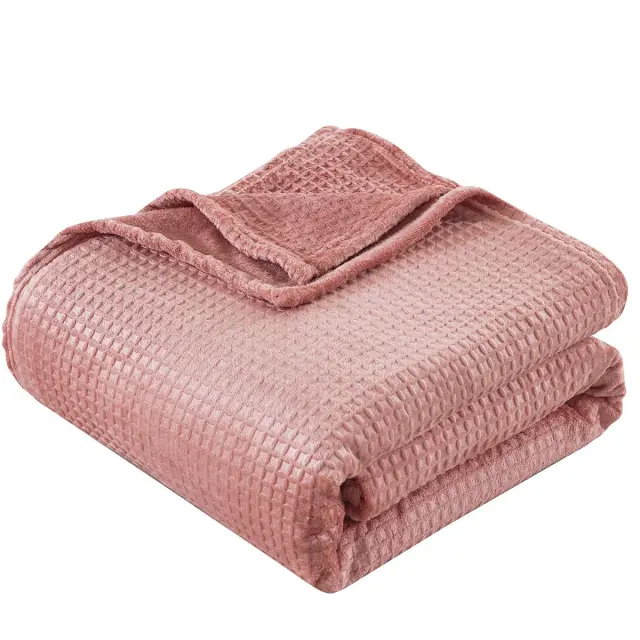 Κουβέρτα 160x220 Μονή Fleece Beauty Home Art 11551 Ροδακινί 100% Πολυέστερ 2