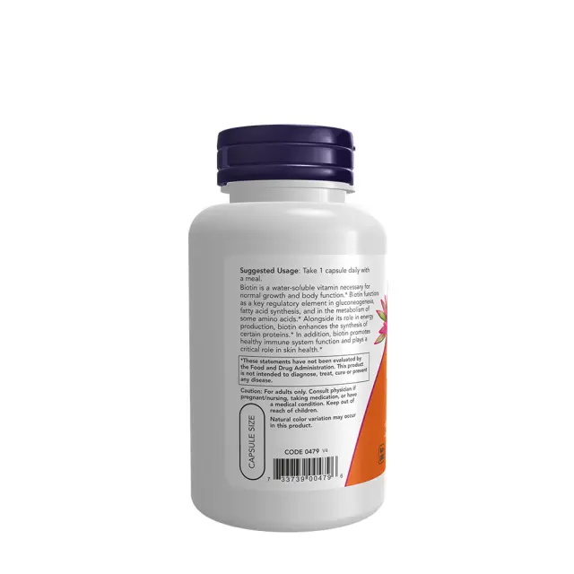 Now Foods Biotin 10mg Extra Strength 120 φυτικές κάψουλες 3