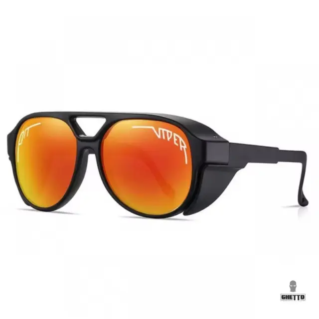 Ghetto Viper Pit G Sport Round Sunglasses Black Color Frame
