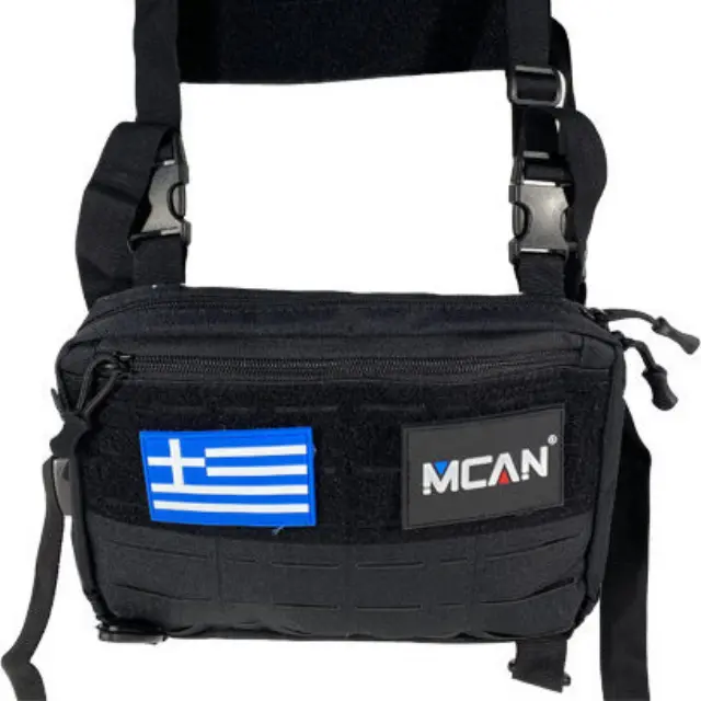 Τσάντα Στήθους Μαύρη 27x19x6cm MCAN J-159 2