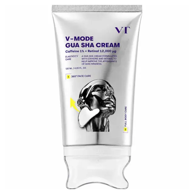 VT Cosmetics V-Mode Gua Sha Cream Αντιγηραντική Κρέμα Προσώπου και Σώματος με Ενσωματωμένο Εργαλείο Gua Sha, 120ml