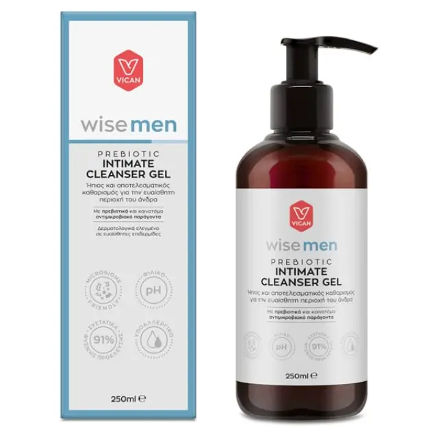 Wise Men | Prebiotic Intimate Cleanser Gel | Ήπιος καθαρισμός με πρεβιοτικά για Την Ευαίσθητη Περιοχή Του Άντρα | 250ml.