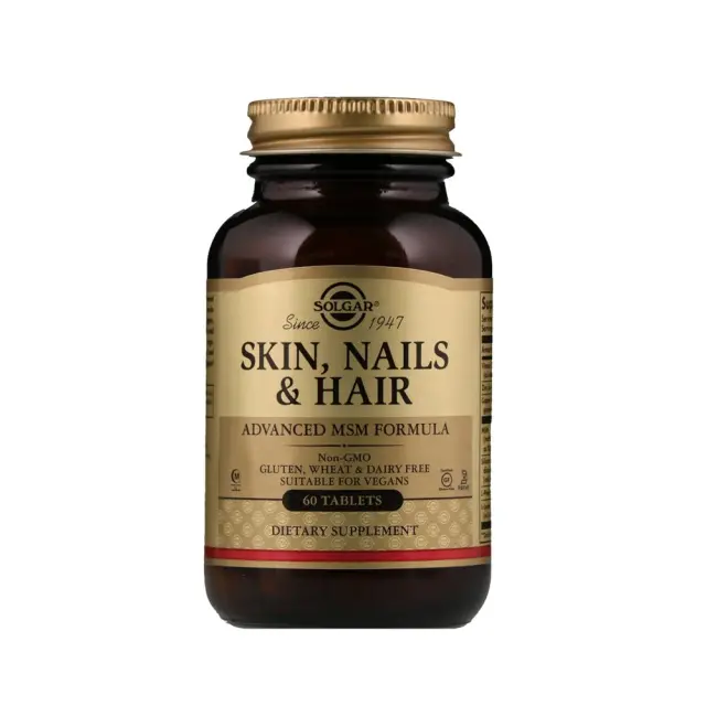 Solgar Skin, Nails and Hair Formula Φόρμουλα Πλούσια σε Βιταμίνες, Αμινοξέα & Μέταλλα για την Υγεία των Μαλλιών, του Δέρματος & των Νυχιών, 60 ταμπλέτες 3