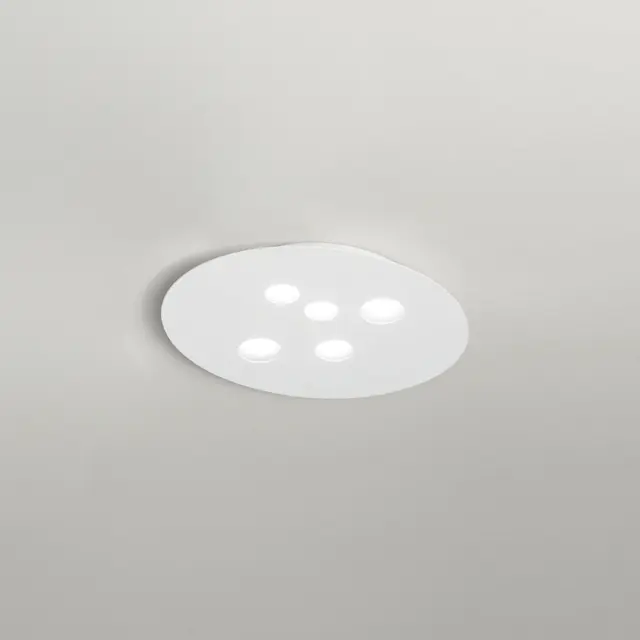 LUNA P/M φωτιστικό οροφής oval 60x50 Άσπρο