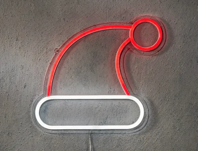 Διακοσμητικό Φωτιστικό Neon Santa Hat Luca Lighting με Dimmer και διαστάσεις 29.5x1.5x26.5cm - USB 1167139 2