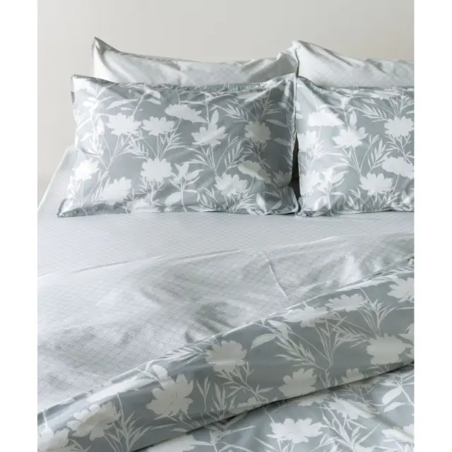 Σετ Μαξιλαροθήκες 2 Τεμαχίων Kentia Rosaira 22 Grey-White 50x70 2