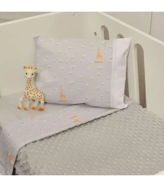 Κουβέρτα λίκνου διπλής όψης Minky Sophie La Girafe σχ 505