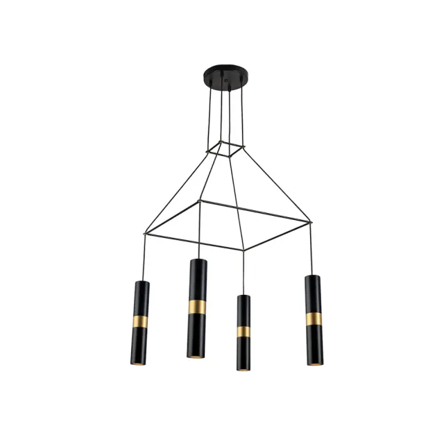 AcaLight Offer NETTO ΦΩΤΙΣΤΙΚΟ ΚΡΕΜΑΣΤΟ ΜΑΥΡΟ ΜΑΤ ΜΕΤΑΛΛΙΚΟ ΣΥΜΒΑΤΙΚΟ 4ΧGU10 IP20 Φ560Χ1500mm