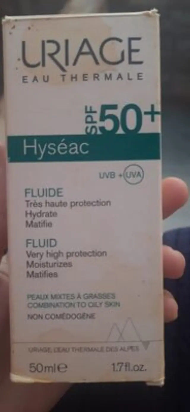 URIAGE Hyseac Fluide SPF50+ Λεπτόρρευστη Αντιηλιακή Κρέμα με Ματ Αποτέλεσμα για Λιπαρή προς Μικτή Επιδερμίδα, 50ml 2
