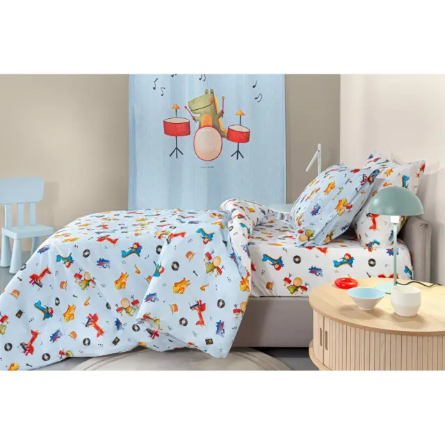 Σετ Παιδικά Σεντόνια Μονά 3 Τεμαχίων Guy Laroche Band Sky 165x250 2