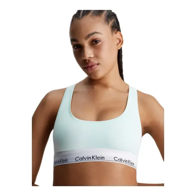 Calvin Klein Γυναικείο Μπουστάκι Unlined Bralette Modern Cotton, Χρώμα Island Reef - L 3