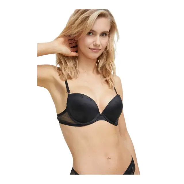 Guess Γυναικείο Σουτιέν Push-Up Corynn, Χρώμα Rhombus G Shiny Blac 3