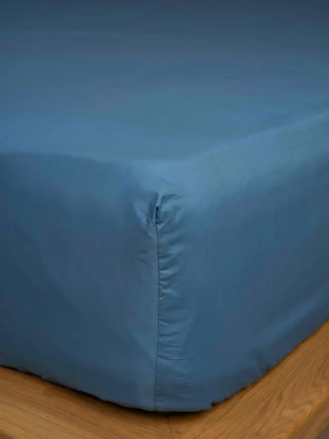Κατωσέντονο Cotton Feelings με λάστιχο 104 Blue Διπλό (160x200+30) Sunshine