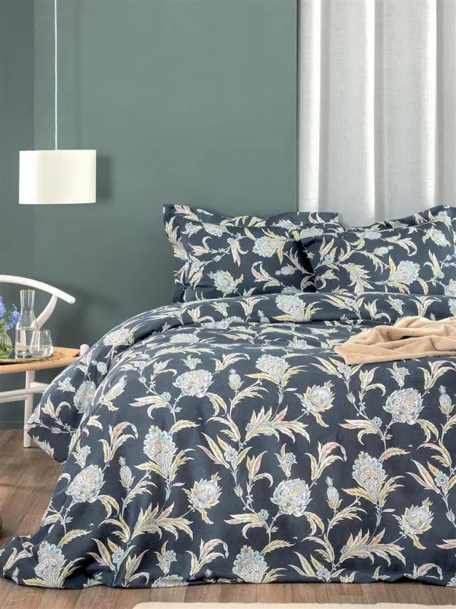 Σετ Σεντόνια 285x270 King Size Pale Palamaiki PAL705 Blue Χωρίς Λάστιχο100% Βαμβακοσατέν