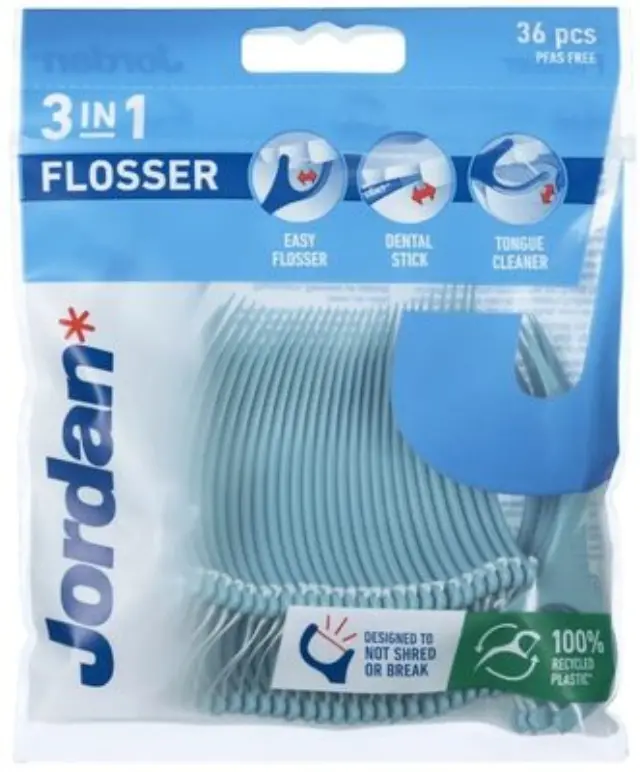 JORDAN 3 in 1 Flosser Οδοντικό Νήμα 36τμχ