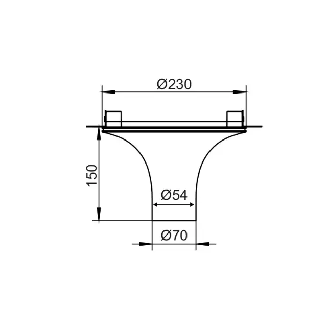 AcaLights ΟΡΟΦΗΣ Φ/Σ 1XGU10 TRIMLESS ΓΥΨΙΝΟ D23XH15CM AVA 3