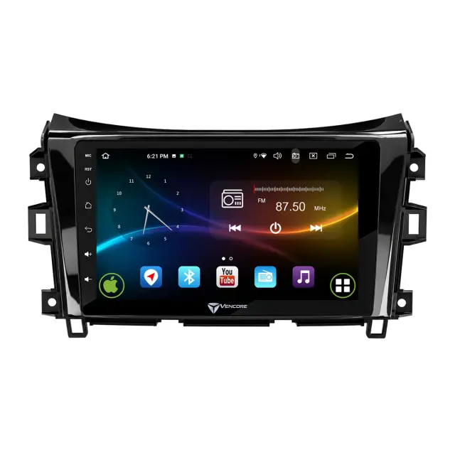 VenCore Οθόνη Multimedia Android 15 9" 9109A MTK6762 Octa-Core 2GB/32GB IPS με Πρόσοψη, CarPlay, Android Auto και Υποστήριξη Κάμερας Οπισθοπορείας AHD για Nissan Navara 2016-2022 – Μαύρη (3236-10007-0340B) 2