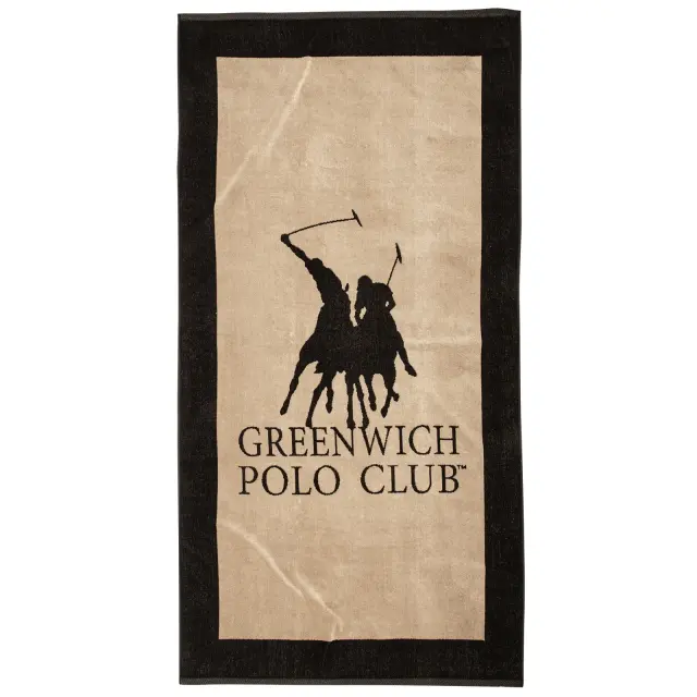 GREENWICH POLO CLUB ΠΕΤΣΕΤΑ ΘΑΛΑΣΣΗΣ 90Χ180 4020 BLACK, TAUPE