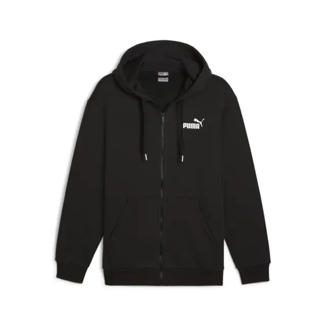 Puma Graphic Full-Zip Fleece Hoodie (681740-01) - Μαύρο